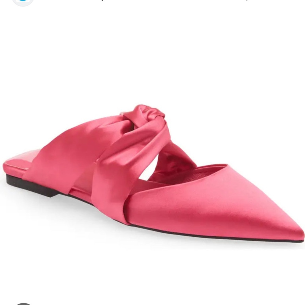 Jeffrey Campbell TIED DOWN KNOT MULE IN FUCHSIA SATIN new size 8